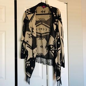 SAY WHAT black and cream Cardigan